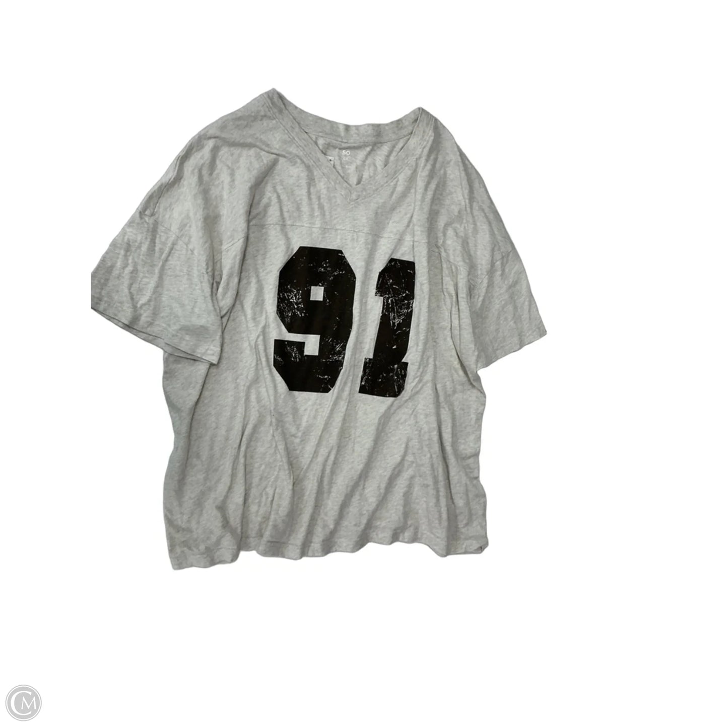 Top Short Sleeve By So In Beige, Size: 3x