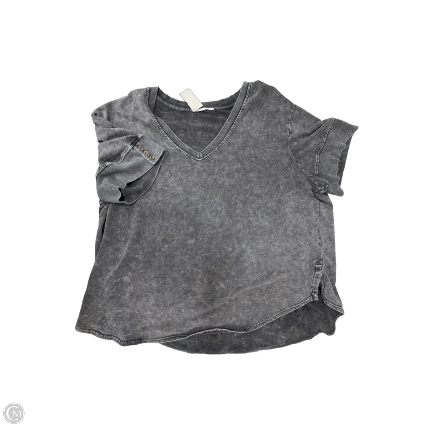 Top Short Sleeve By Jane And Delancey In Grey, Size: 3x