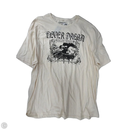 Top Short Sleeve By Clothes Mentor In Cream, Size: 3x