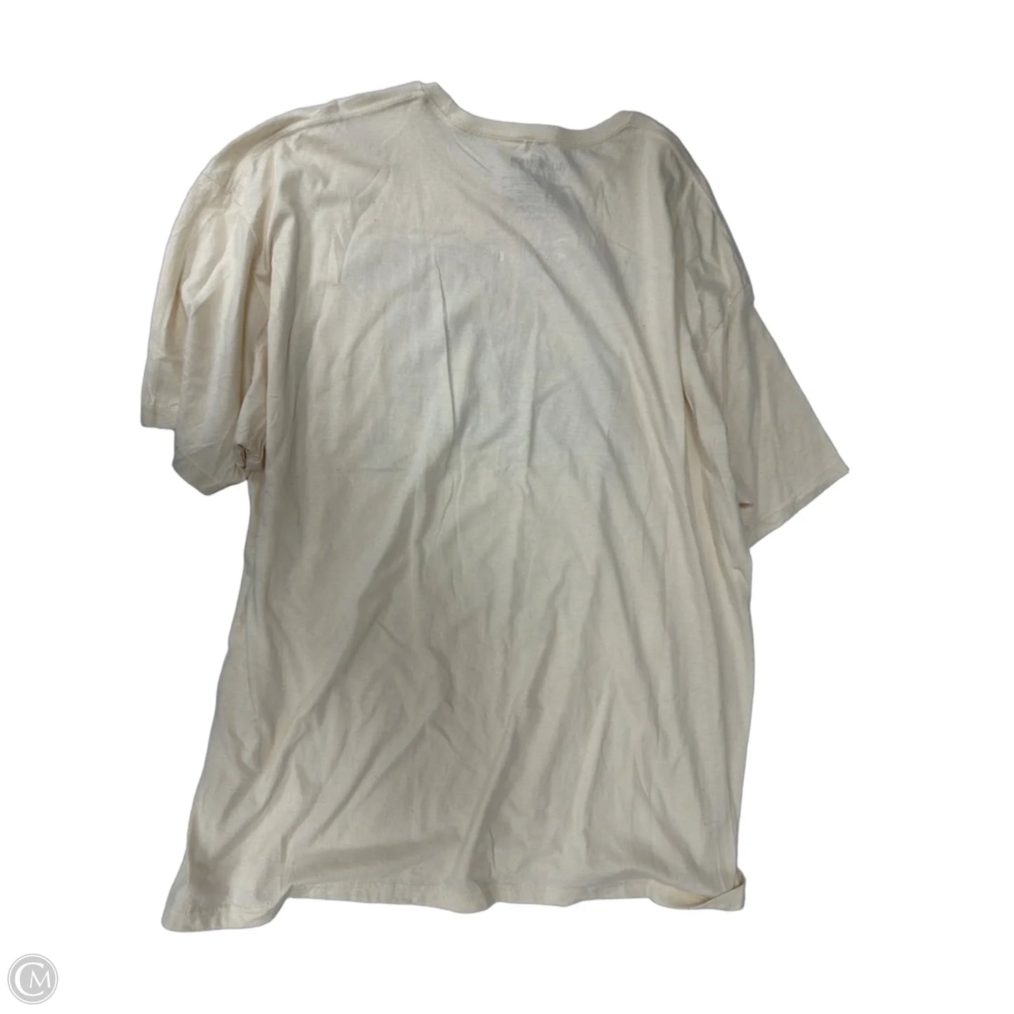 Top Short Sleeve By Clothes Mentor In Cream, Size: 3x