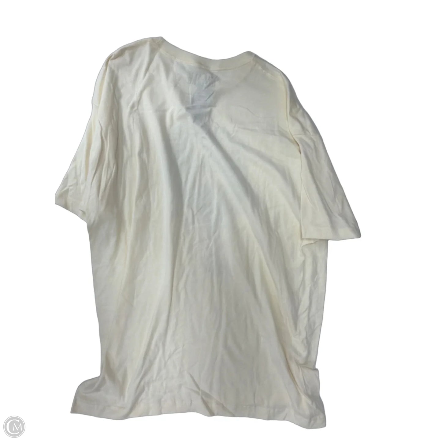 Top Short Sleeve By Clothes Mentor In Cream, Size: 3x