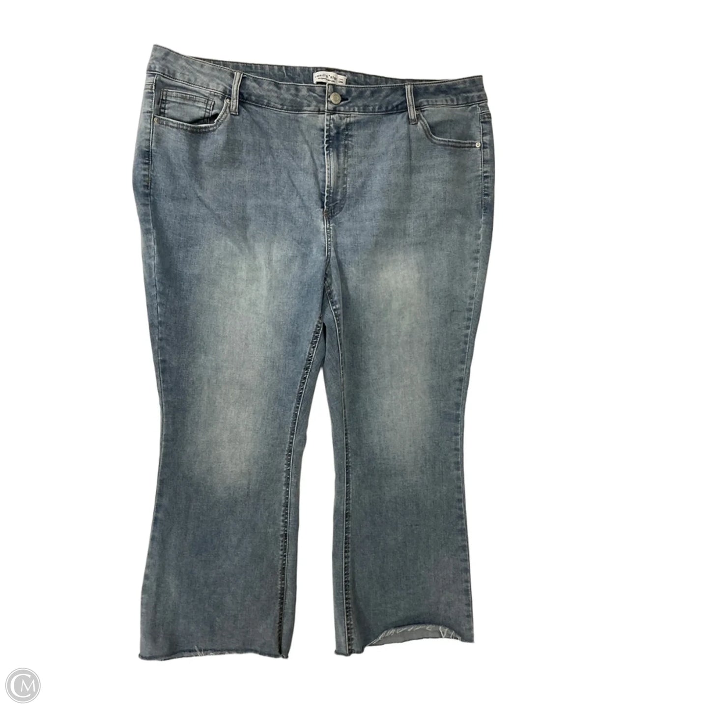 Jeans Straight By Vanilla Star In Blue Denim, Size: 22
