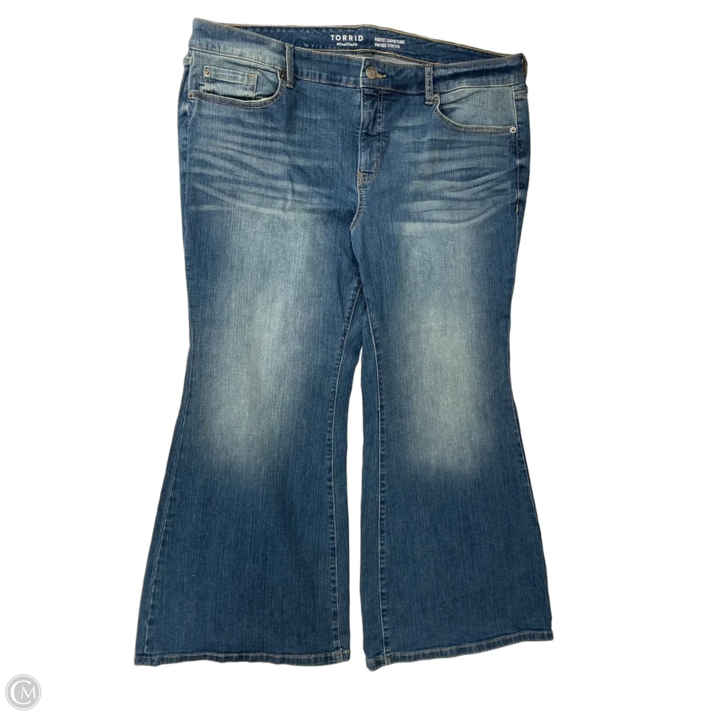 Jeans Flared By Torrid In Blue Denim, Size: 20