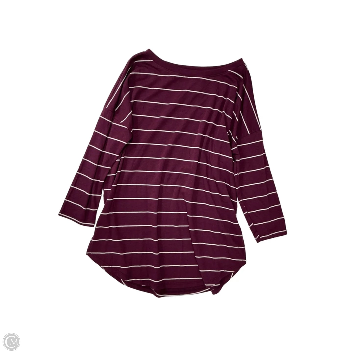 Top 3/4 Sleeve By Just Be In Striped Pattern, Size: S