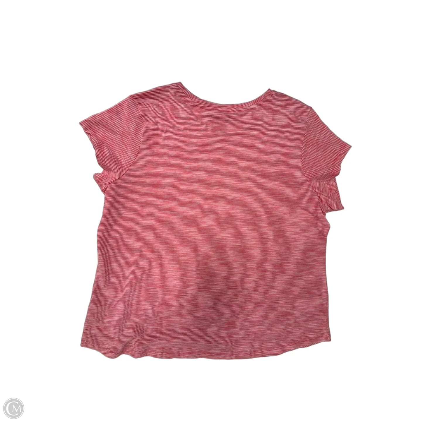 Top Short Sleeve By Liz Claiborne In Striped Pattern, Size: Xxl