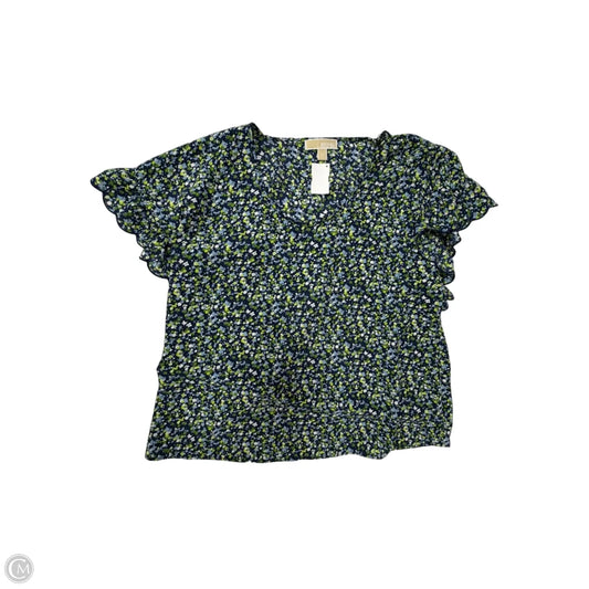 Top Short Sleeve By Michael By Michael Kors In Floral Print, Size: Xl