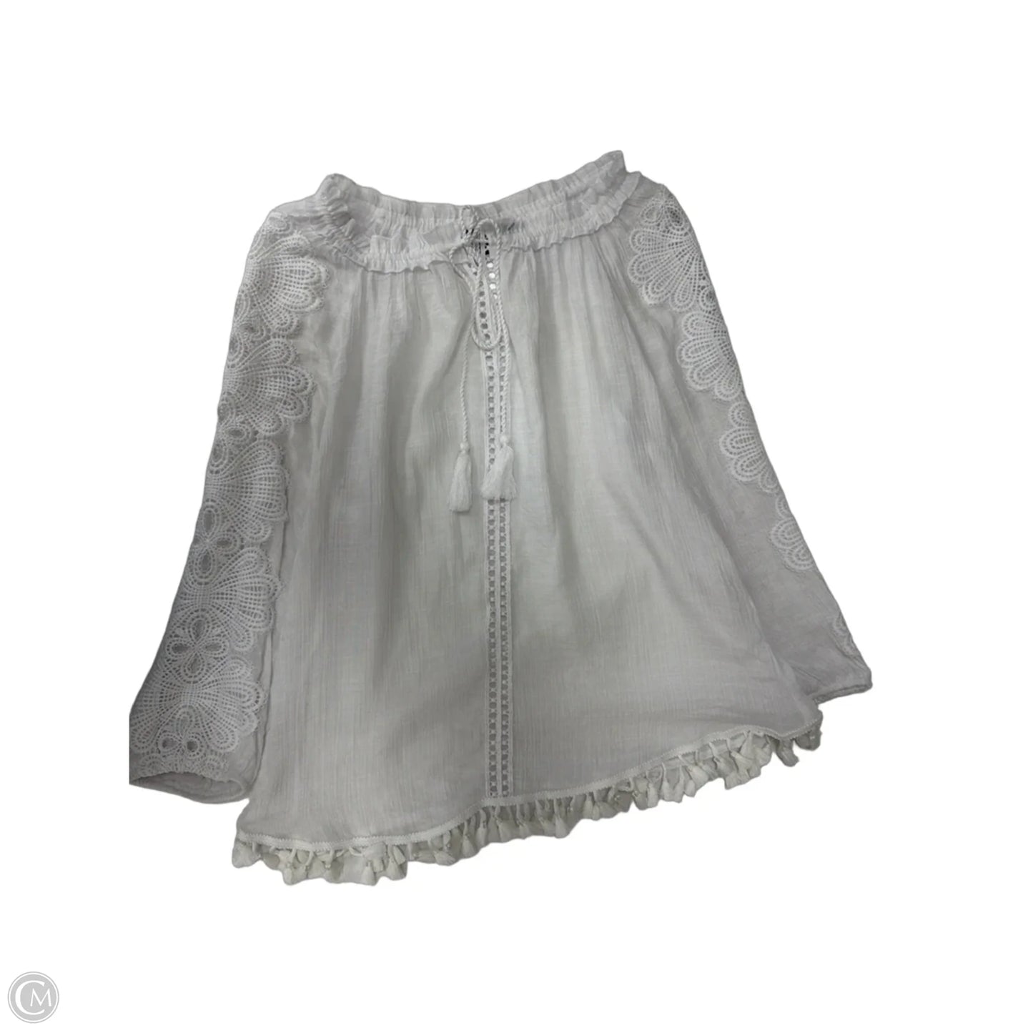 Top 3/4 Sleeve By Zac And Rachel In White, Size: S
