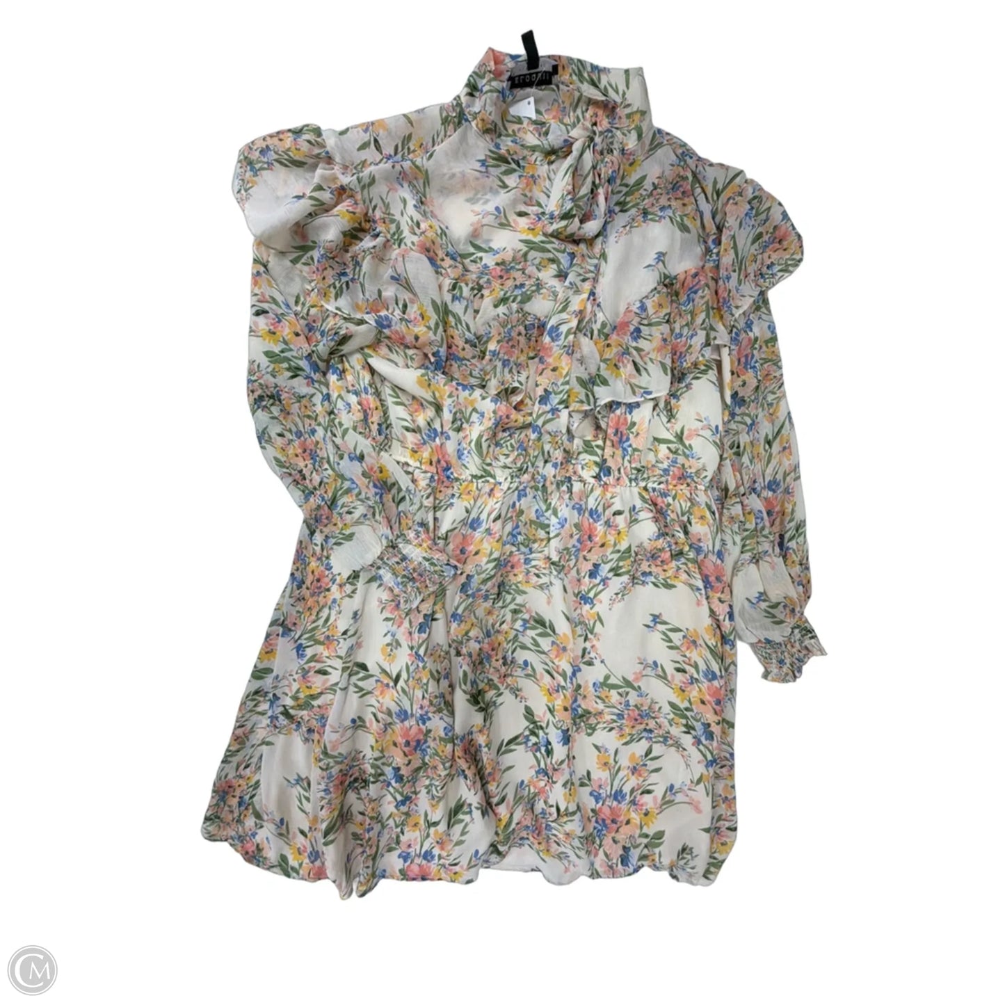 Dress Casual Short By Eloquii In Floral Print, Size: 1x