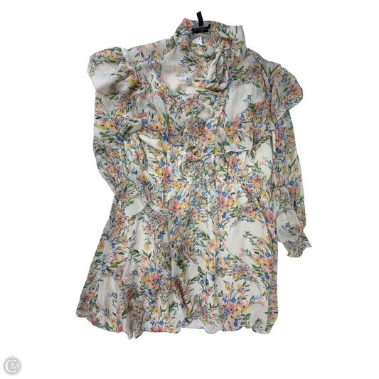 Dress Casual Short By Eloquii In Floral Print, Size: 1x