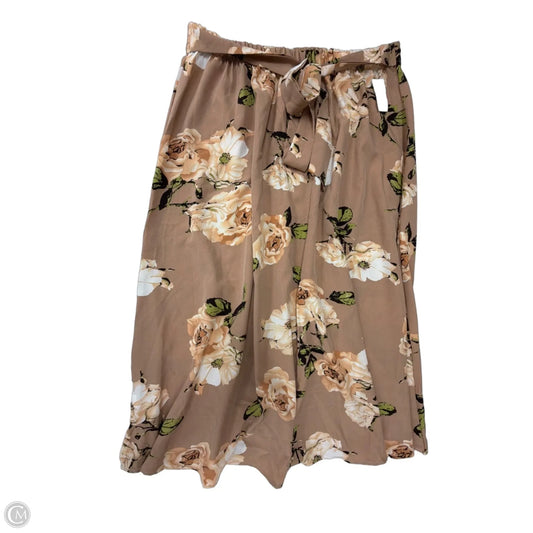 Skirt Midi By Clothes Mentor In Floral Print, Size: 1x