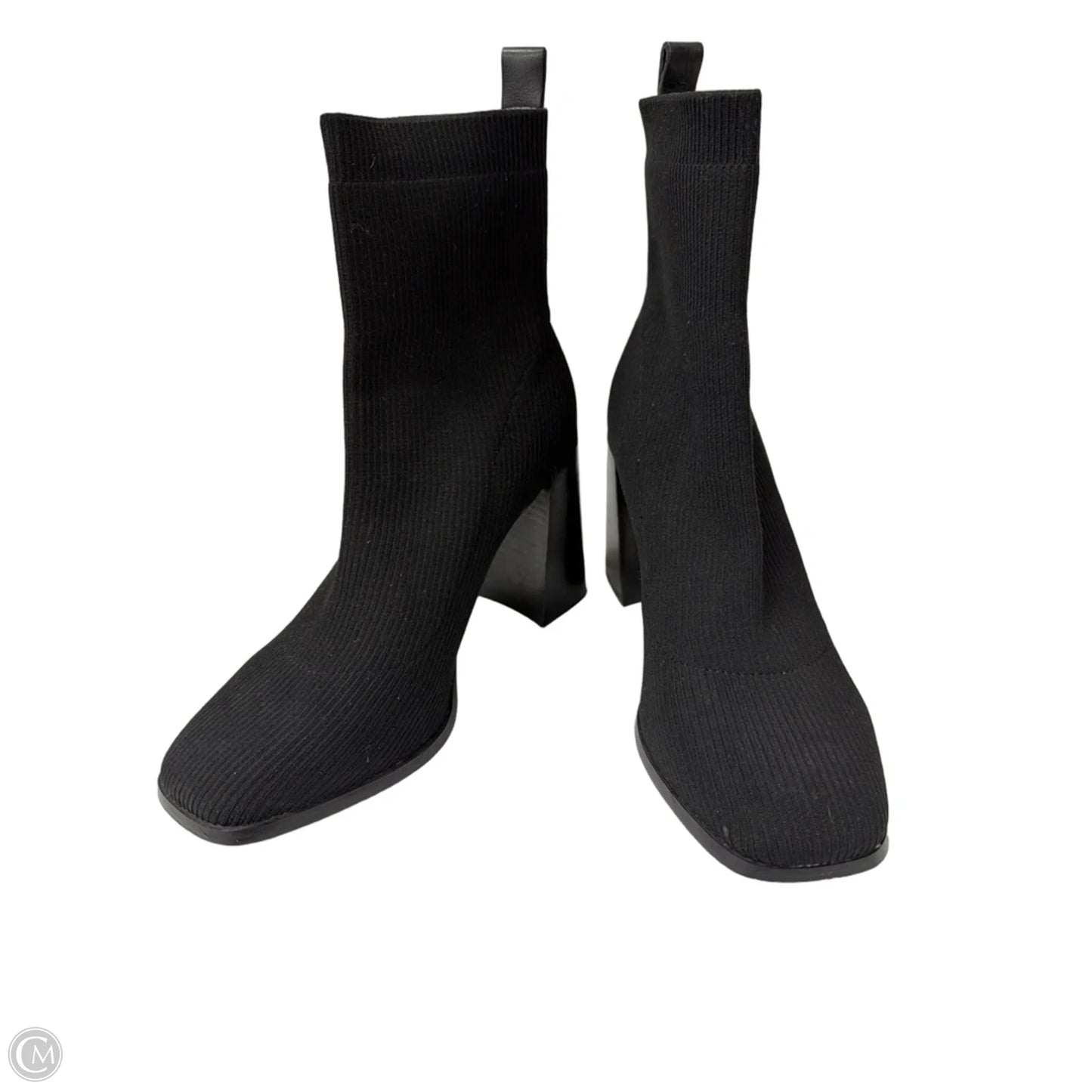 Boots Ankle Heels By Deltan In Black, Size: 8