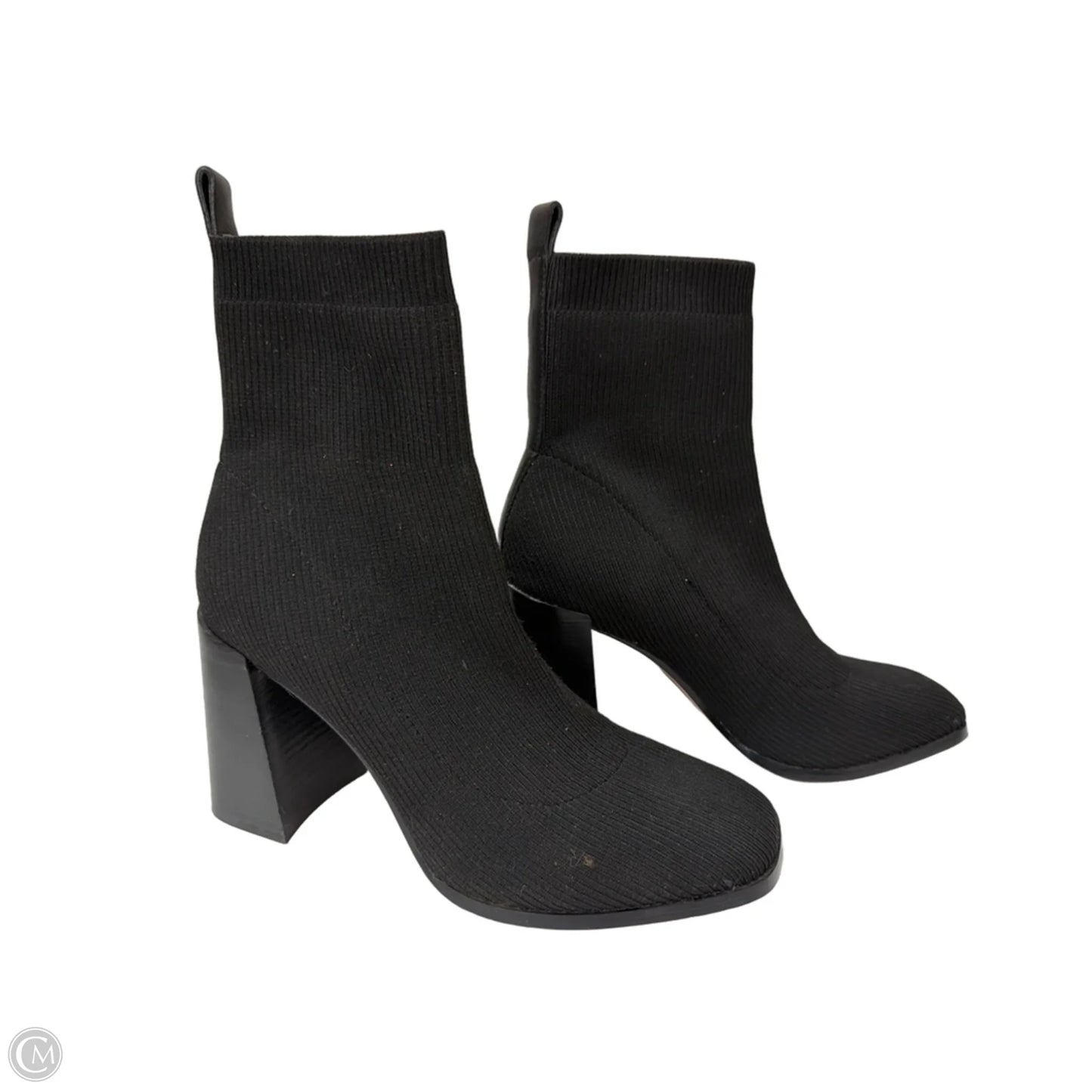 Boots Ankle Heels By Deltan In Black, Size: 8