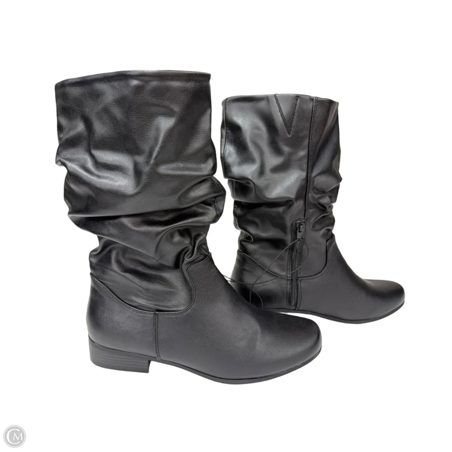 Boots Mid-calf Flats By St Johns Bay In Black, Size: 11