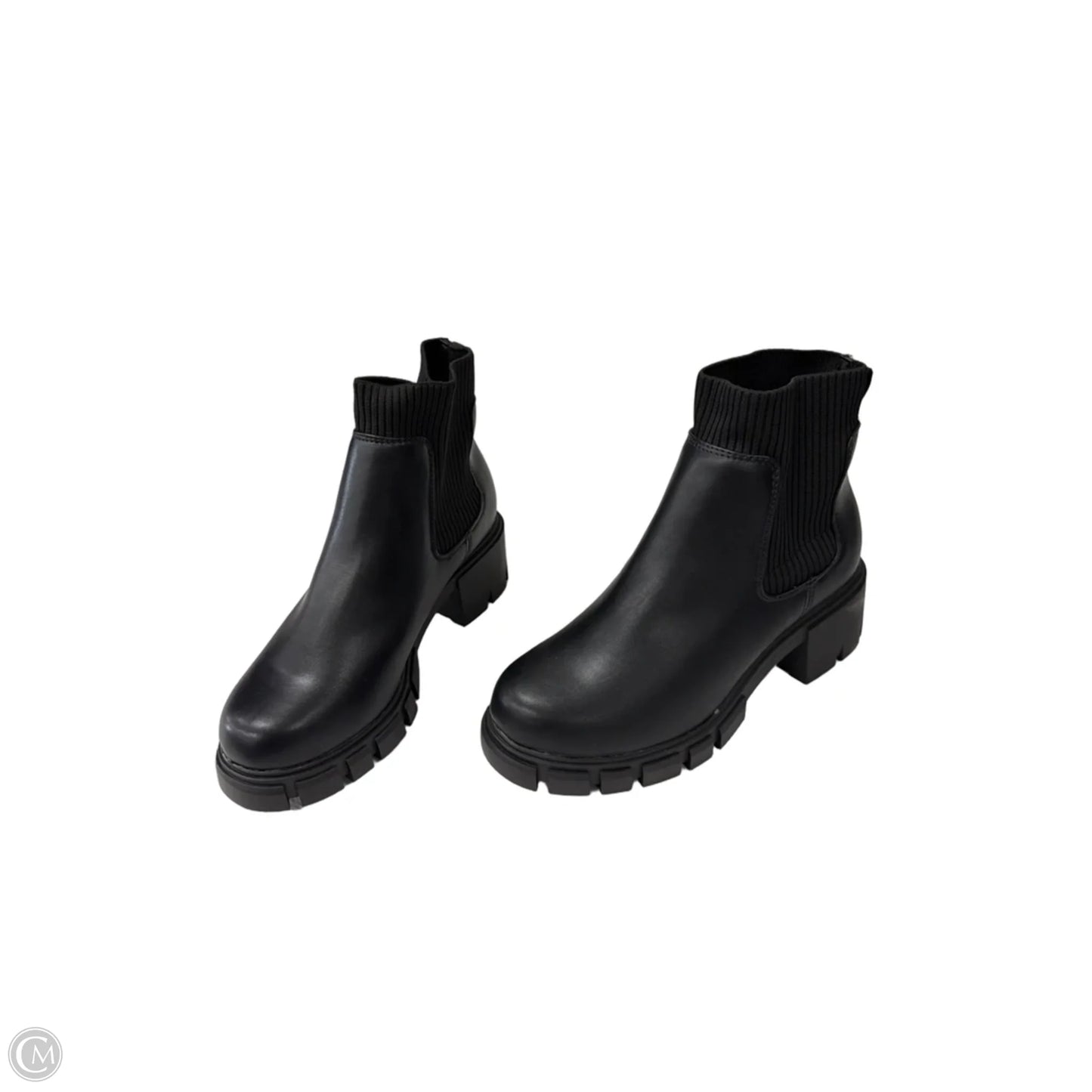 Boots Ankle Heels By Clothes Mentor In Black, Size: 8