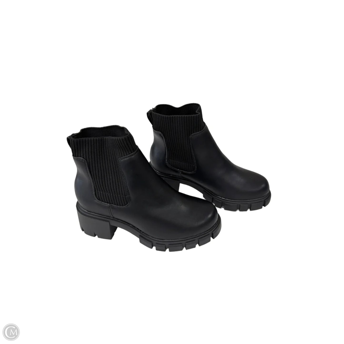 Boots Ankle Heels By Clothes Mentor In Black, Size: 8