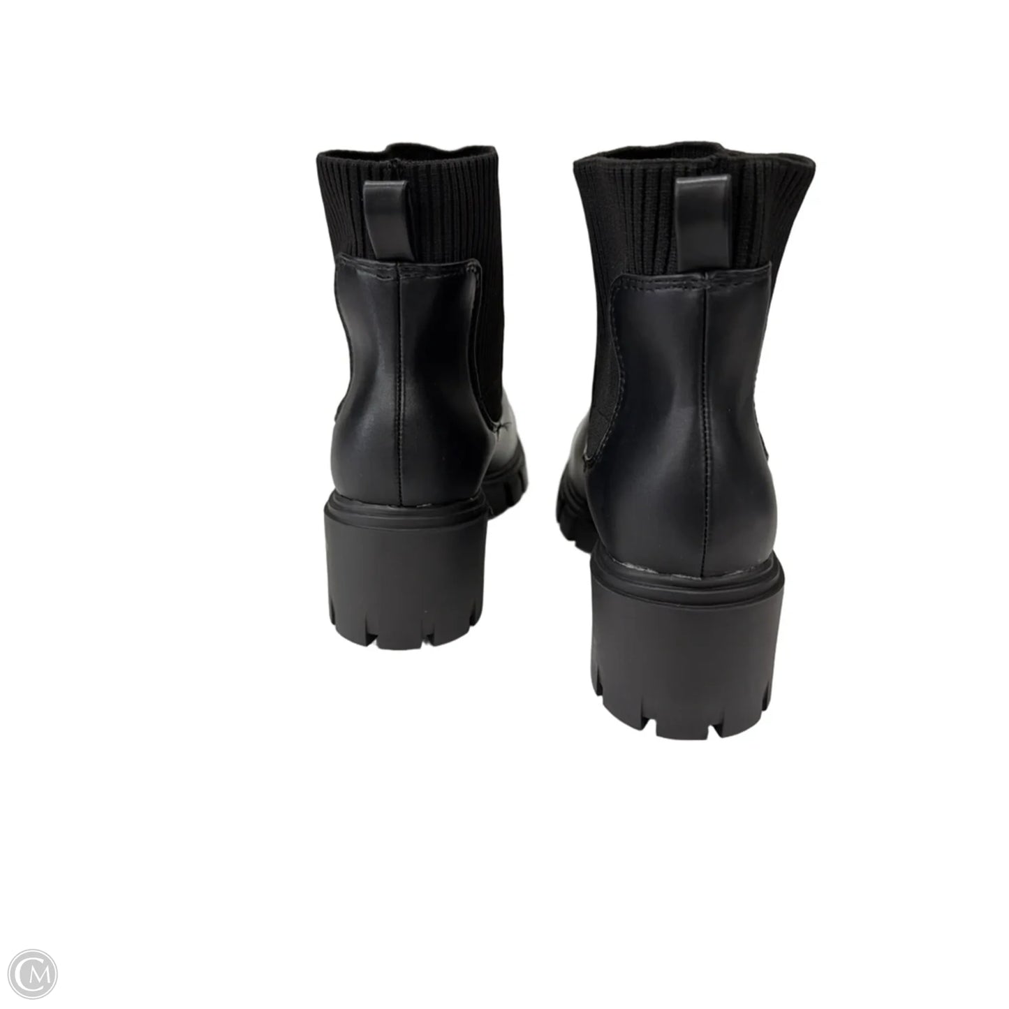 Boots Ankle Heels By Clothes Mentor In Black, Size: 8
