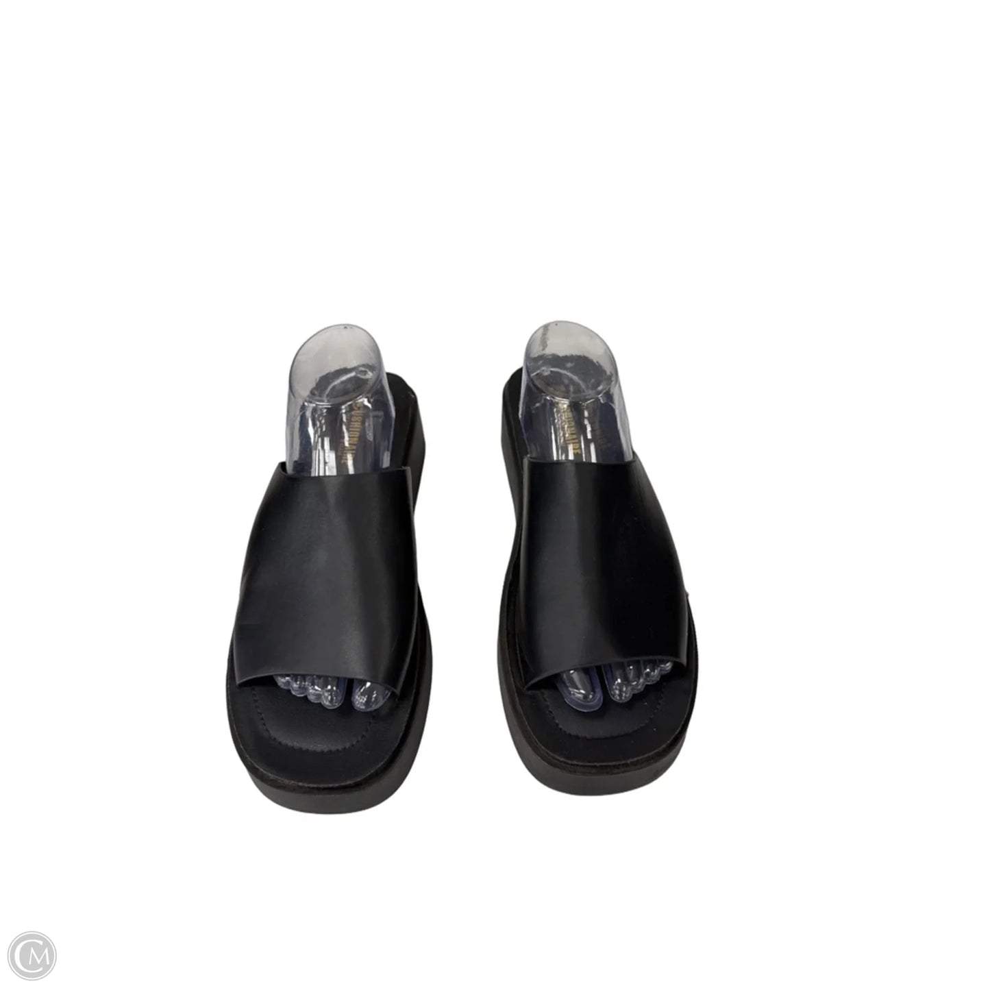Sandals Heels Platform By Cushionaire In Black, Size: 11