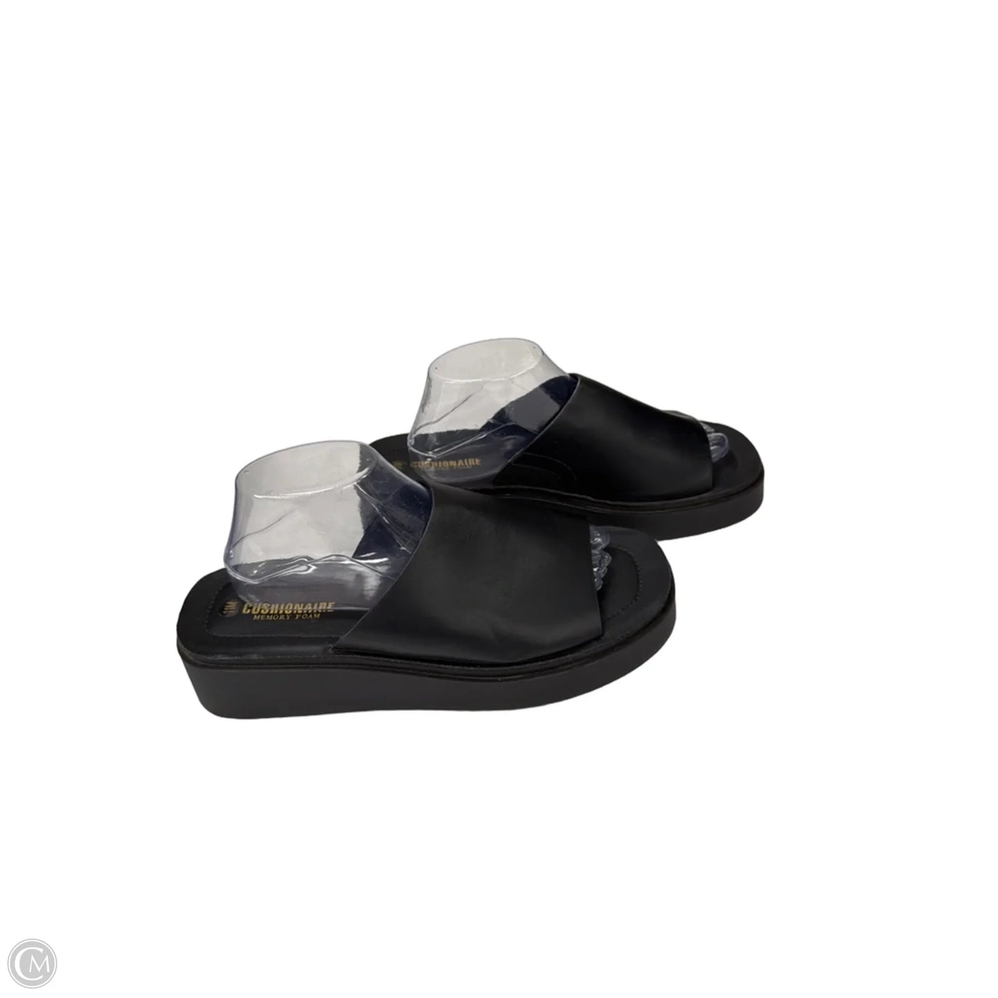 Sandals Heels Platform By Cushionaire In Black, Size: 11