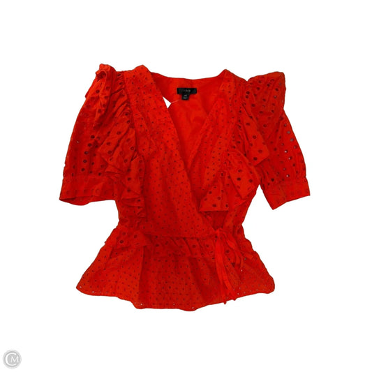 Top Short Sleeve By J. Crew In Orange, Size: Xs