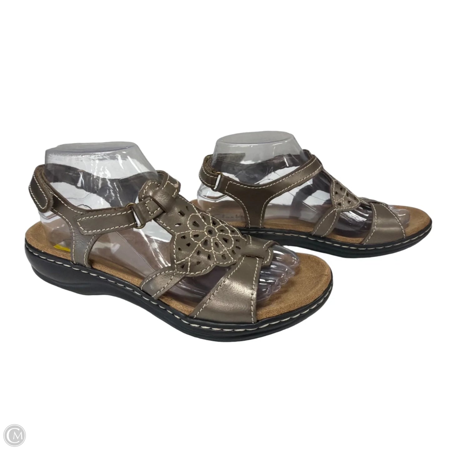 Sandals Flats By Clarks In Brown, Size: 8