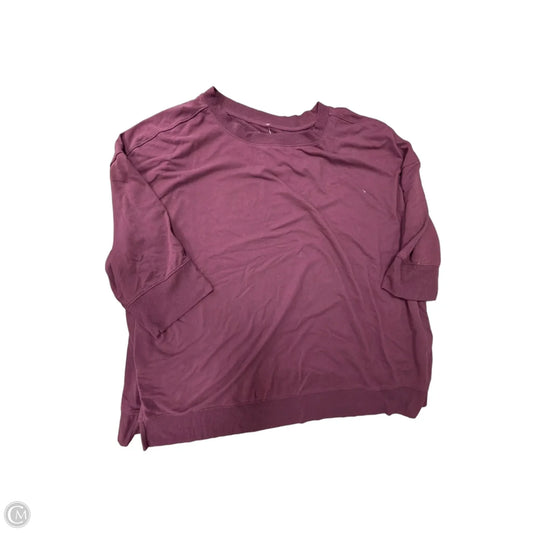 Top Short Sleeve By Terra & Sky In Maroon, Size: 3x