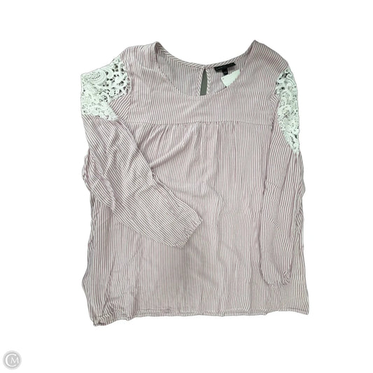 Top Long Sleeve By Lane Bryant In Striped Pattern, Size: 3x