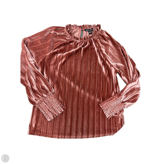 Top Long Sleeve By Cable And Gauge In Pink, Size: M