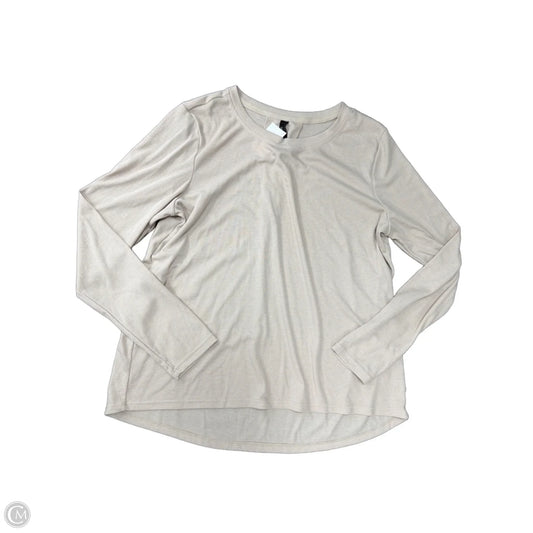 Top Long Sleeve Basic By Mondetta In Tan, Size: L