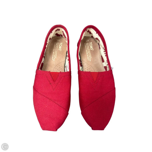 Shoes Flats By Toms In Red, Size: 7