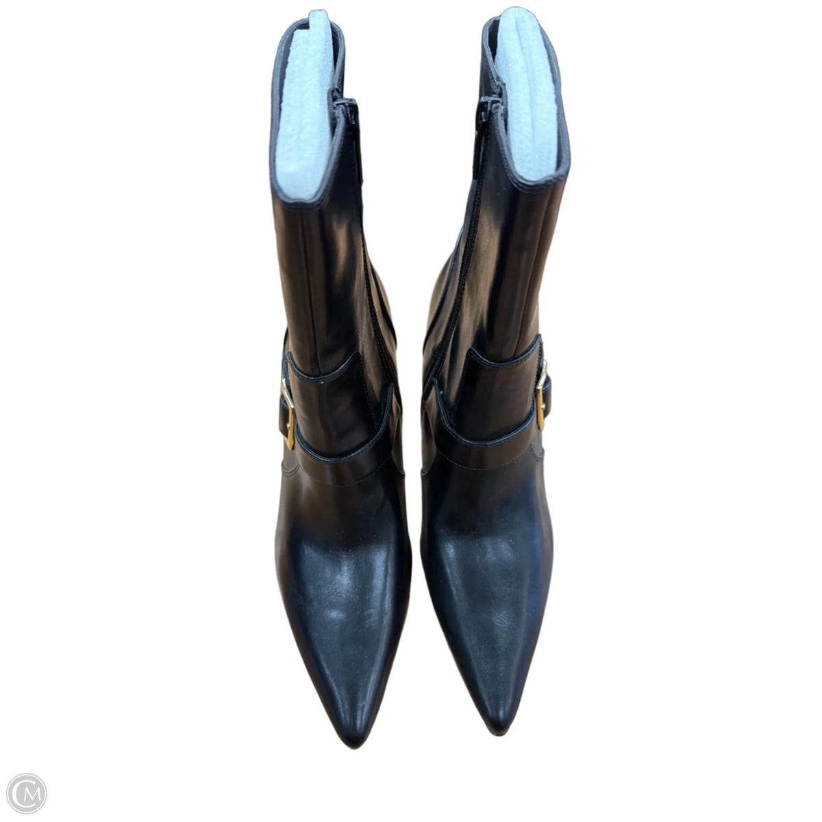 Boots Ankle Heels By Chaps In Black, Size: 8