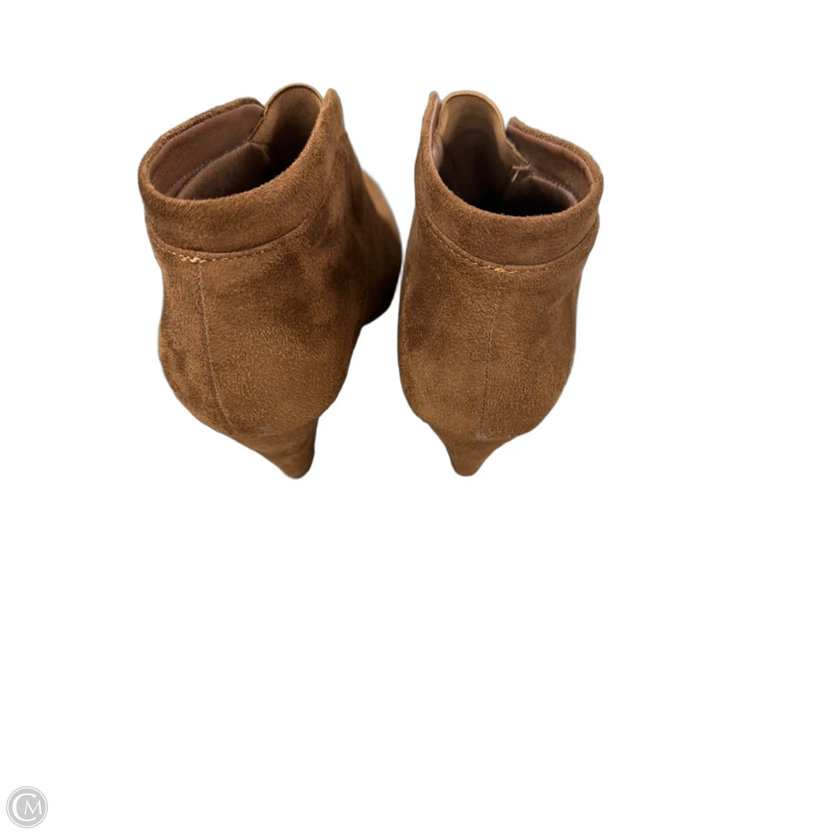 Boots Ankle Heels By Clothes Mentor In Brown, Size: 7