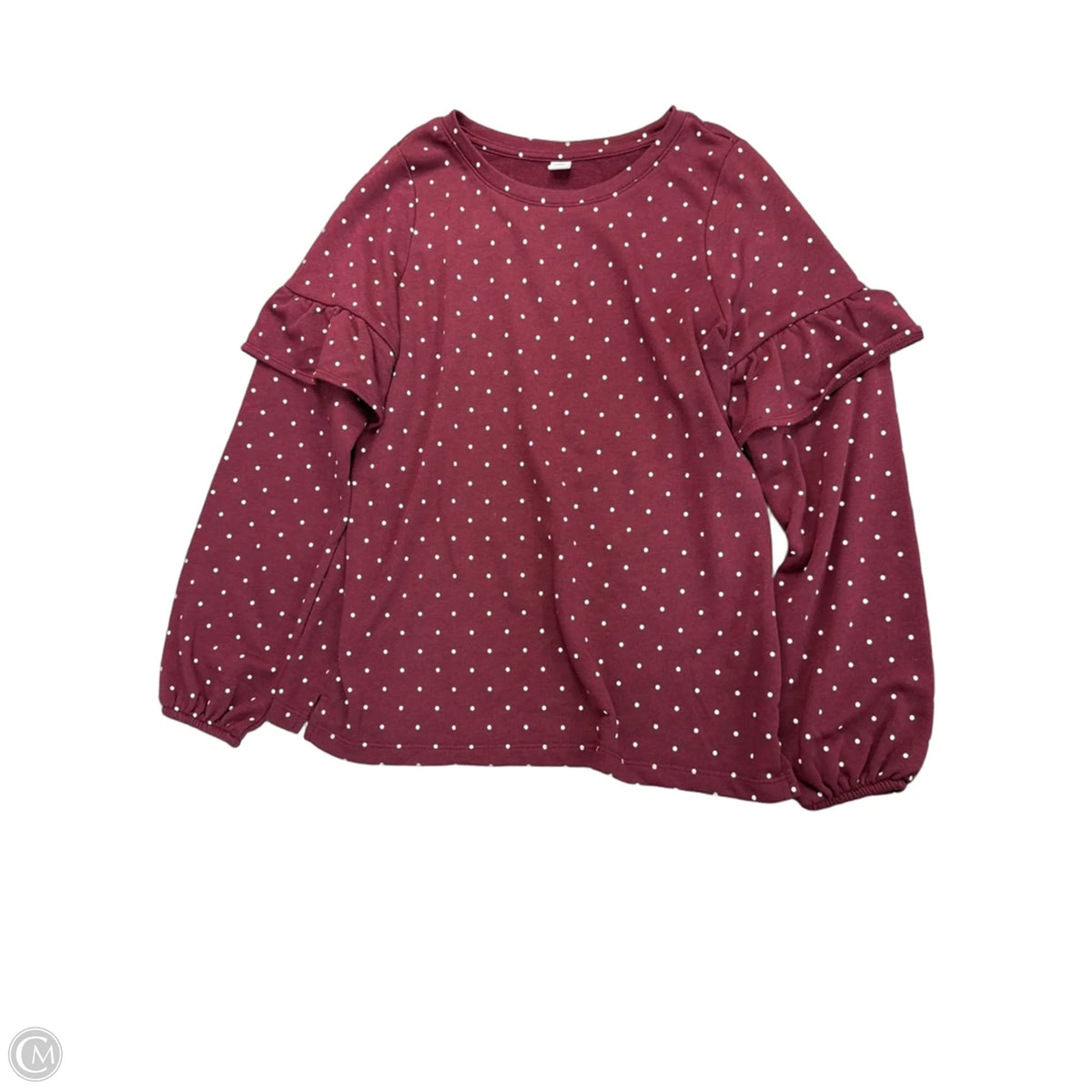 Top Long Sleeve By Old Navy In Polkadot Pattern, Size: M