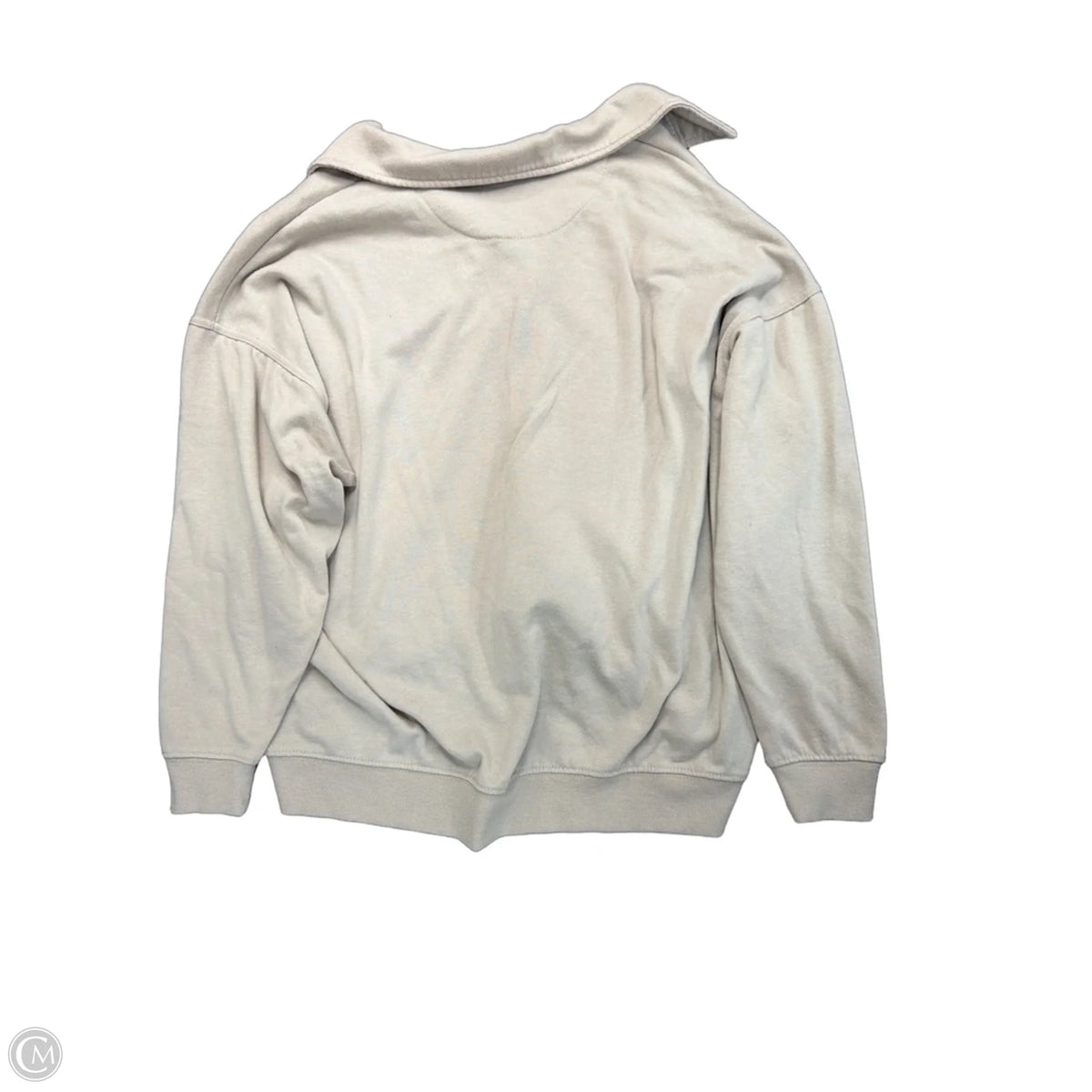 Sweatshirt Collar By Clothes Mentor In Tan, Size: L