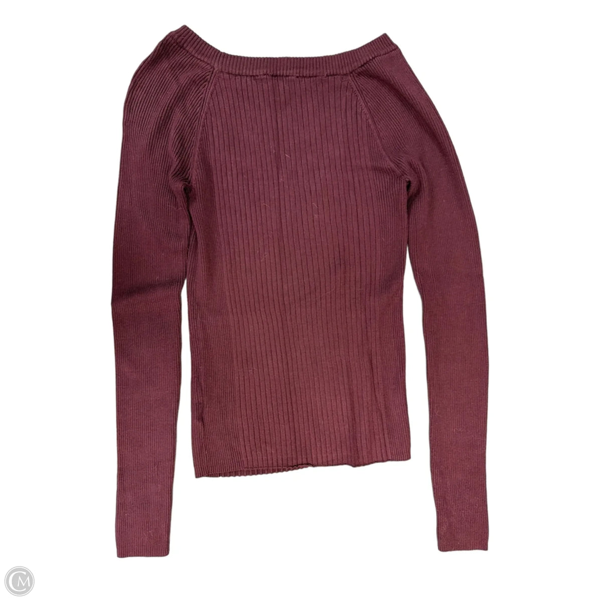 Top Long Sleeve By Express In Maroon, Size: M
