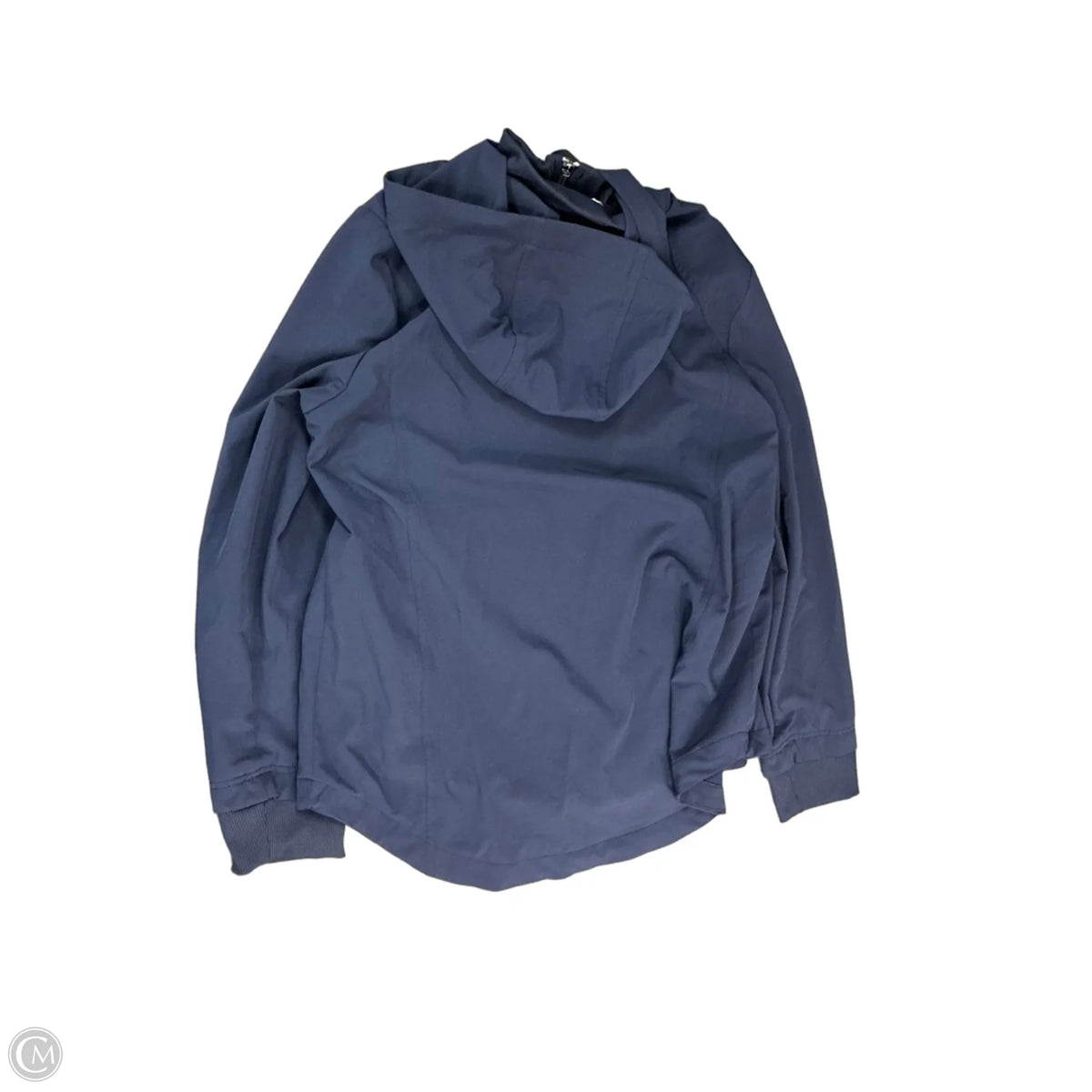 Jacket Windbreaker By Chicos In Navy, Size: S