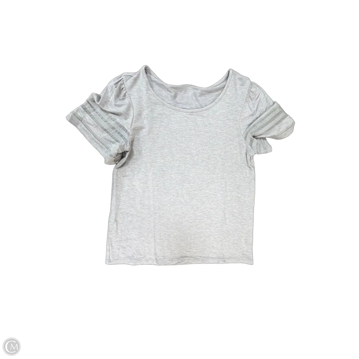 Top Short Sleeve By Ann Taylor In Grey, Size: S