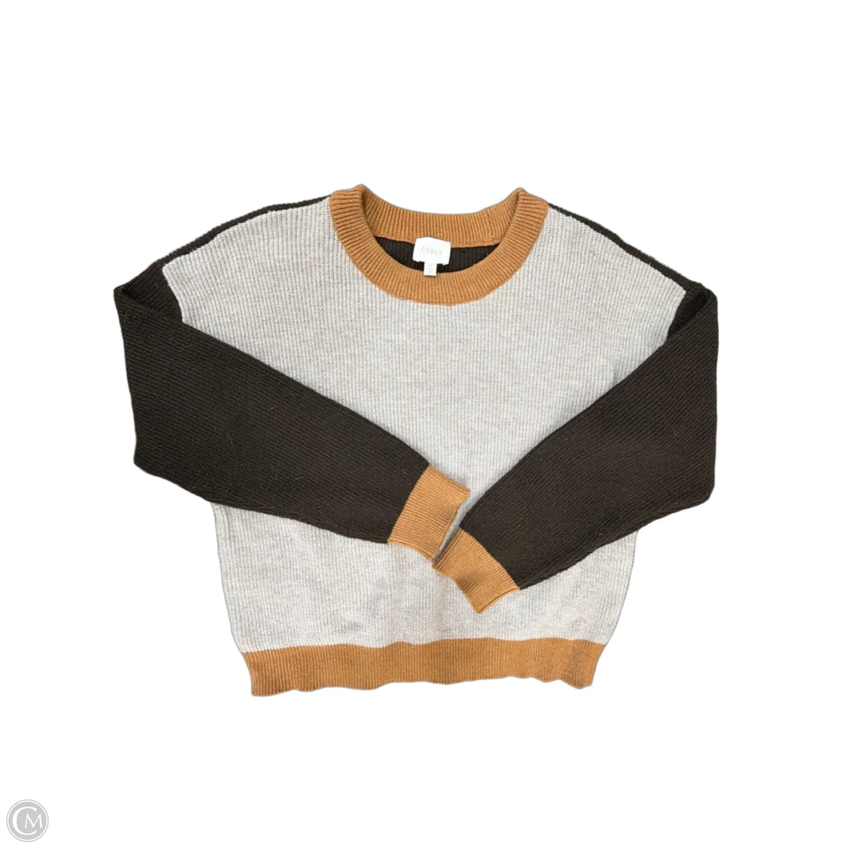 Sweater By Cyrus In Brown & Tan, Size: M