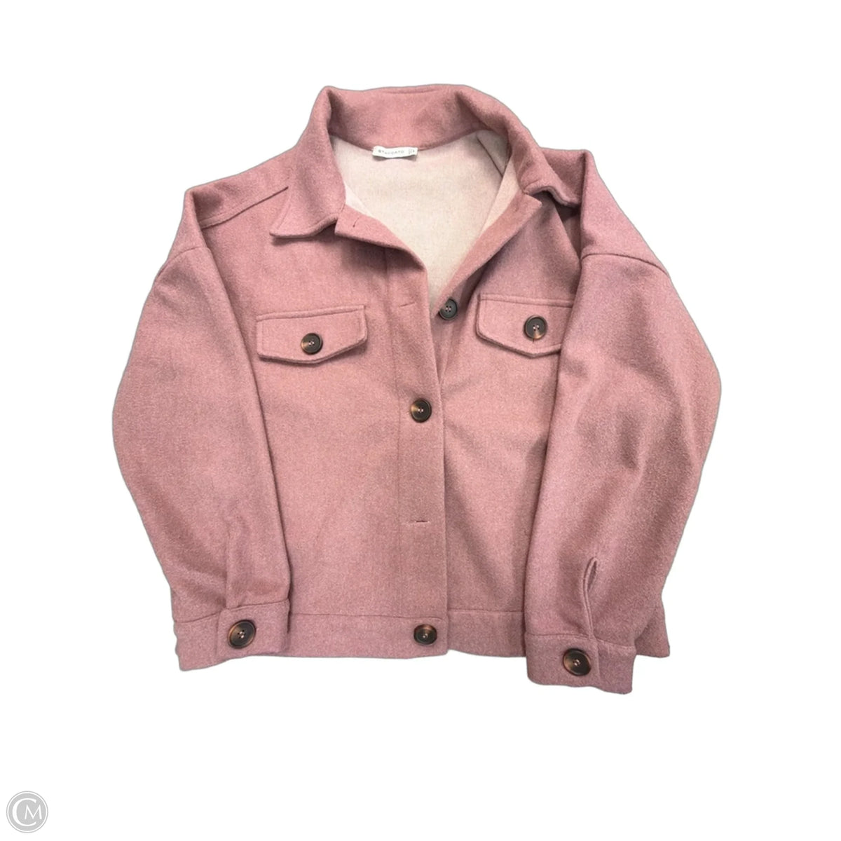 Jacket Shirt By Staccato In Pink, Size: M