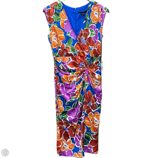 Dress Casual Midi By Maggy London In Floral Print, Size: S