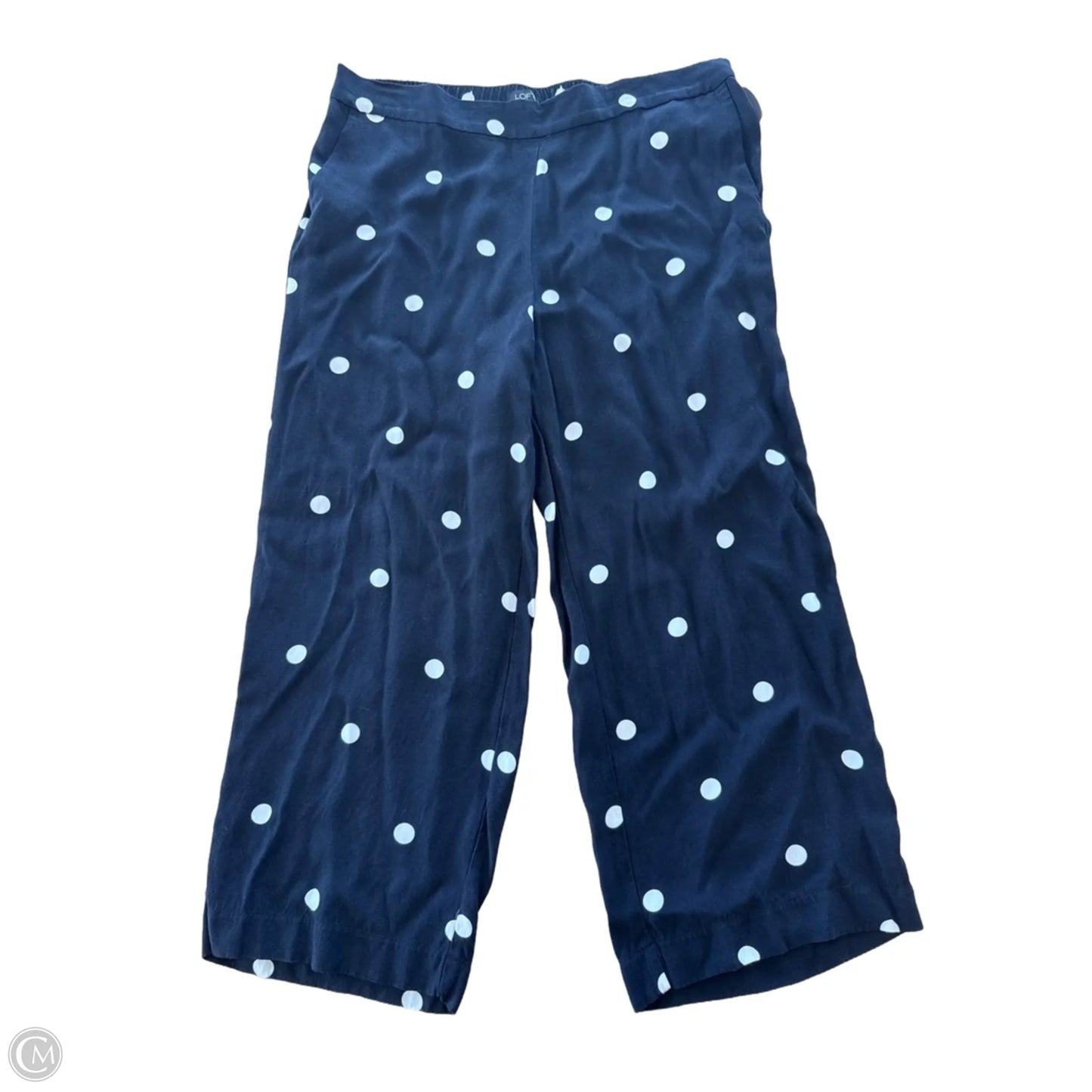 Pants Wide Leg By Loft In Polkadot Pattern, Size: L