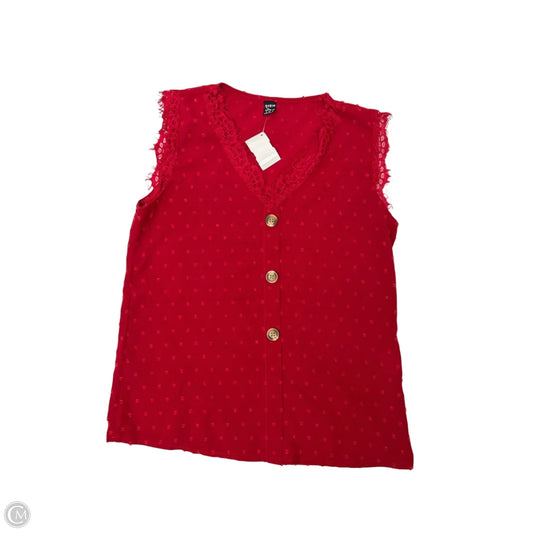 Top Sleeveless By Shein In Red, Size: S