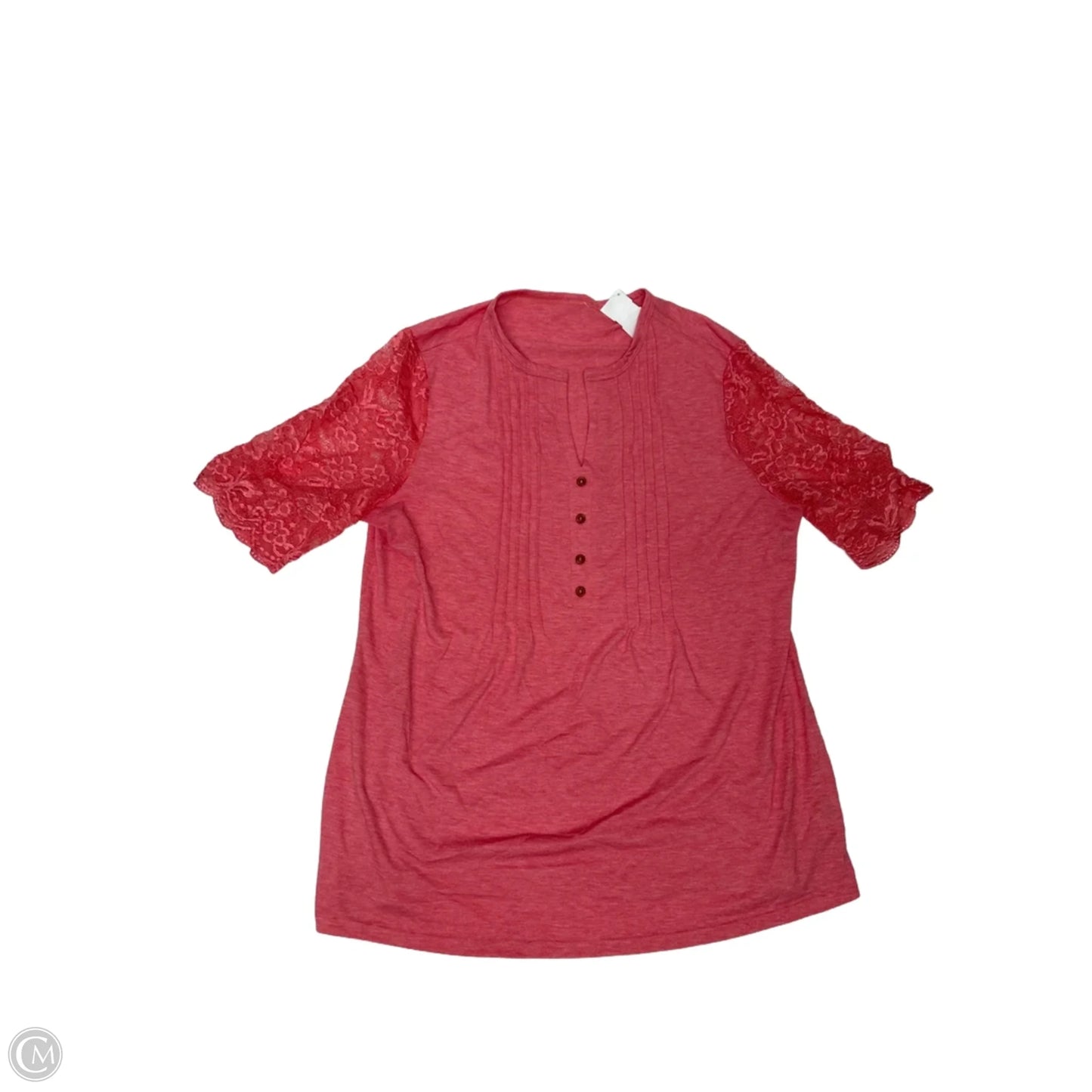 Top Short Sleeve By Clothes Mentor In Pink, Size: Xl