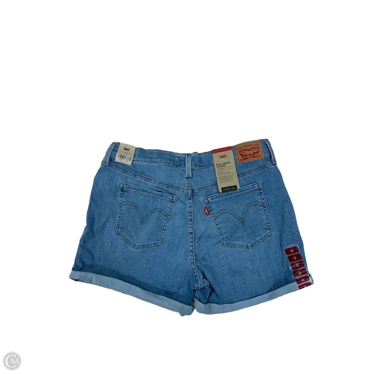 Shorts By Levis In Blue Denim, Size: 14