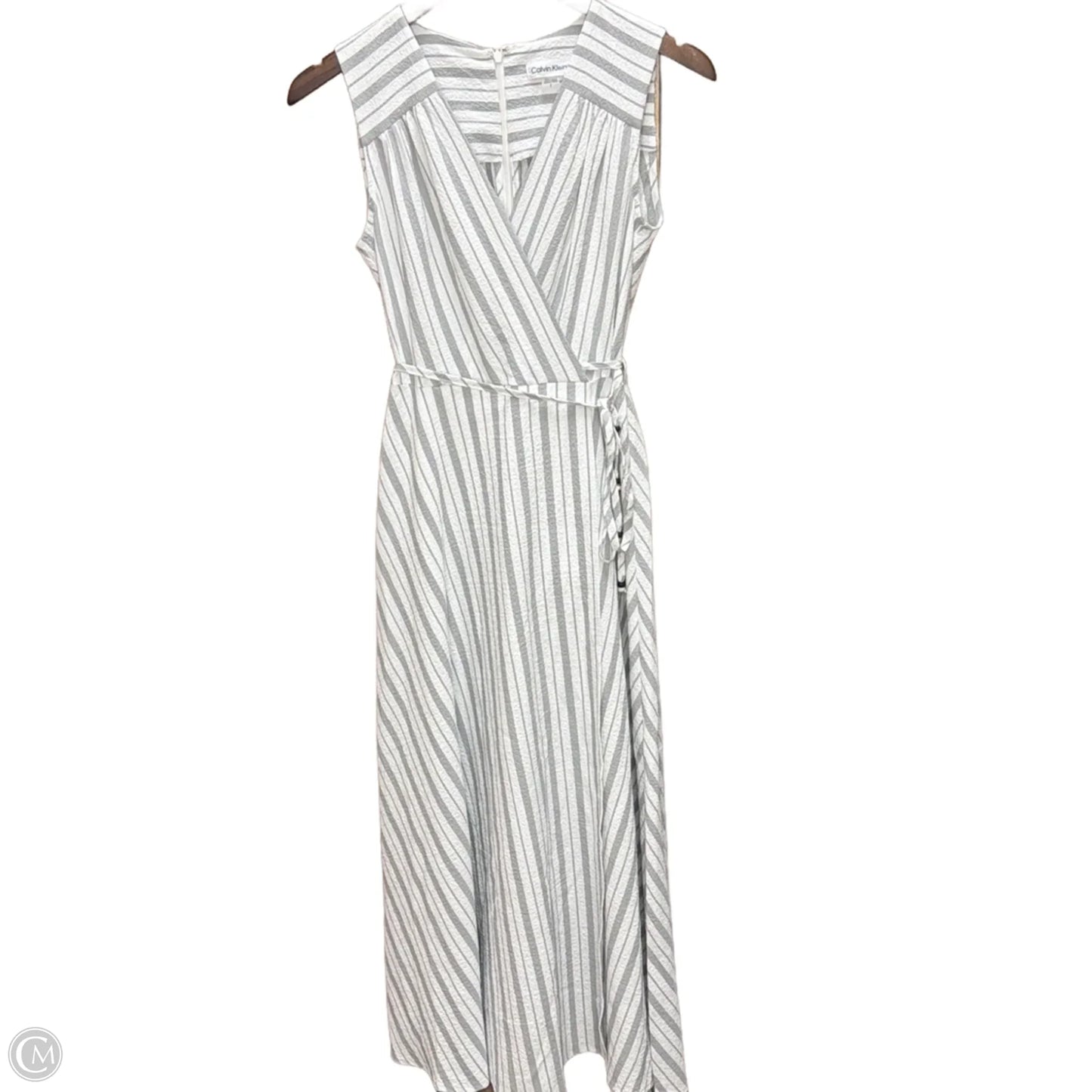 Dress Casual Maxi By Calvin Klein In Striped Pattern, Size: Xs