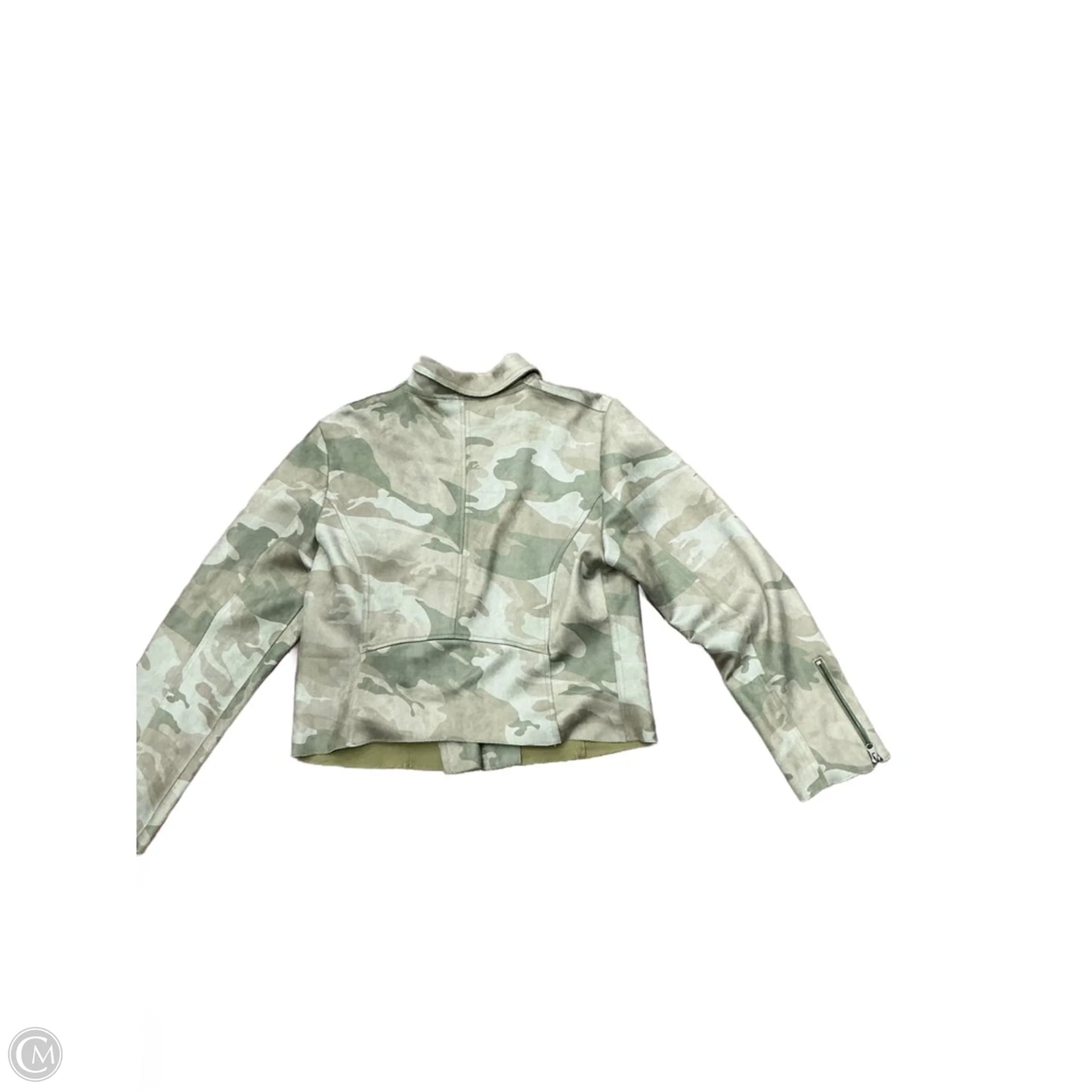 Jacket Moto By Clothes Mentor In Camouflage Print, Size: L