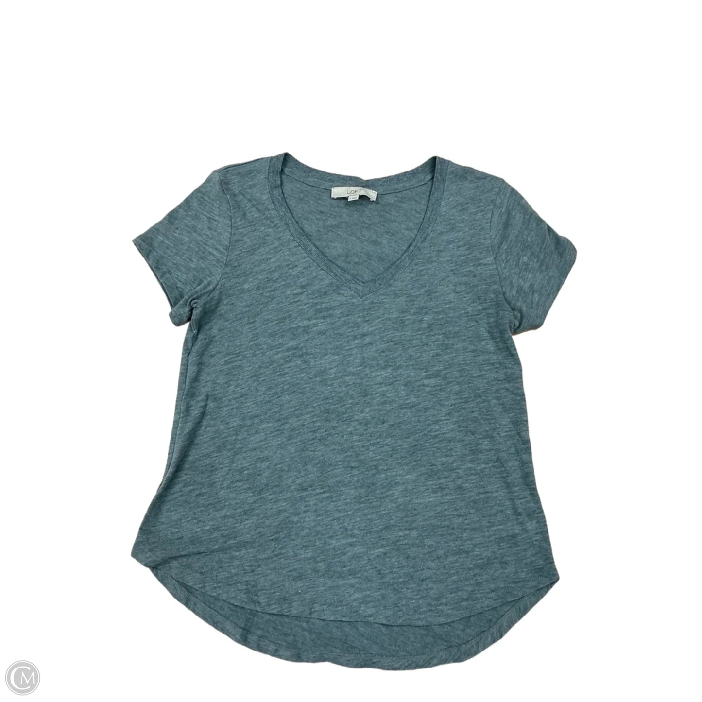 Top Short Sleeve By Loft In Grey, Size: M