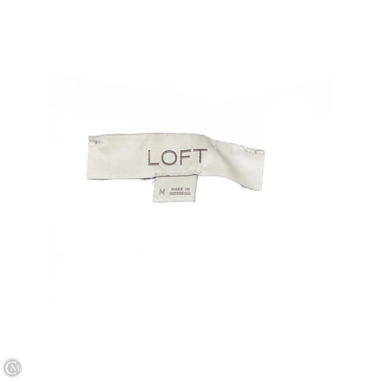 Top Short Sleeve By Loft In Grey, Size: M