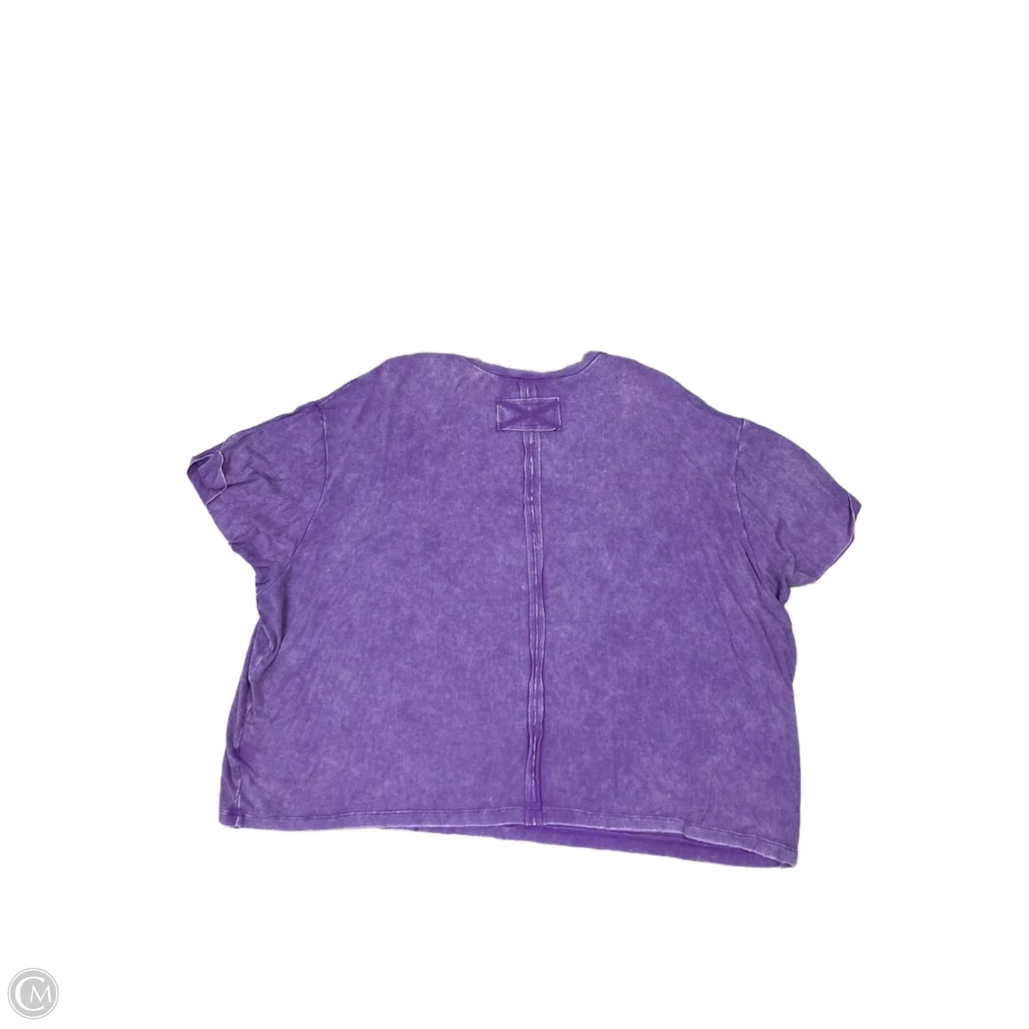 Top Short Sleeve By Zenana In Purple, Size: L