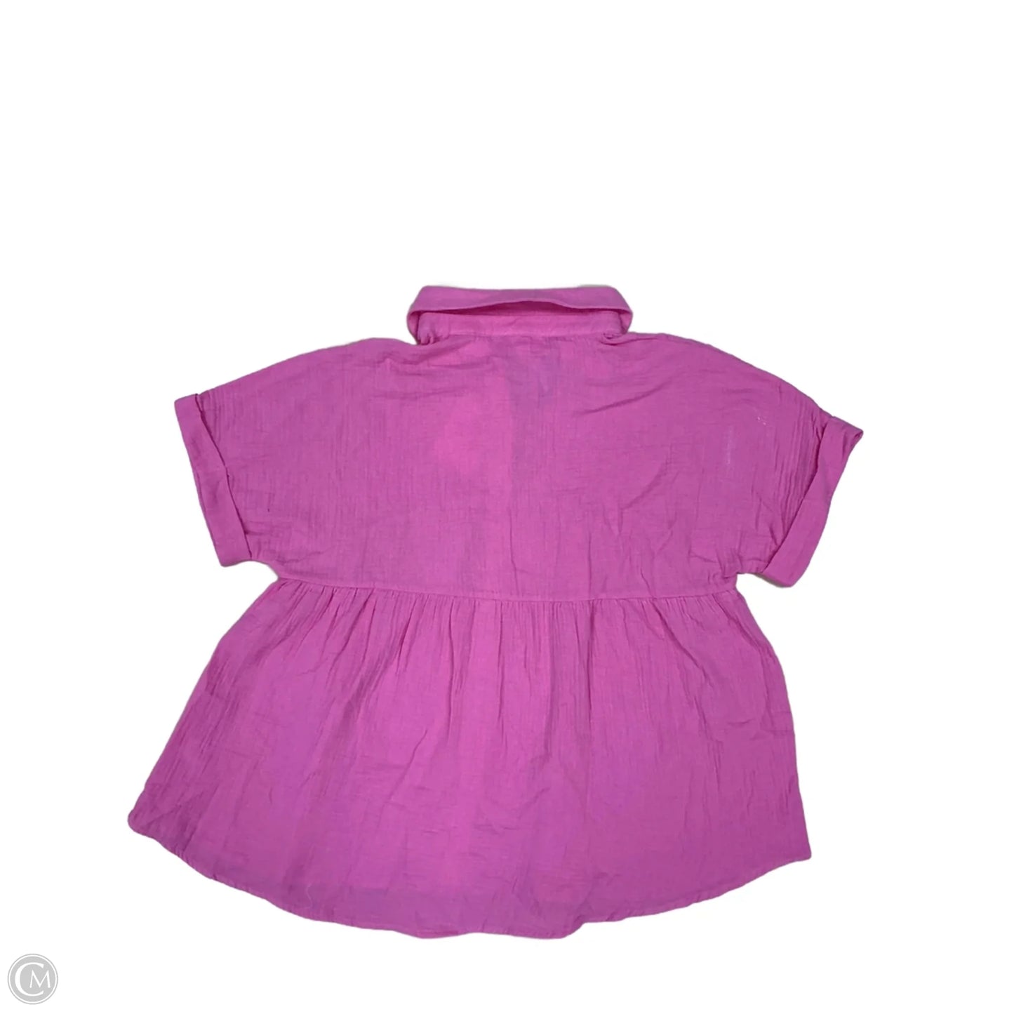 Top Short Sleeve By Andree By Unit In Pink, Size: L