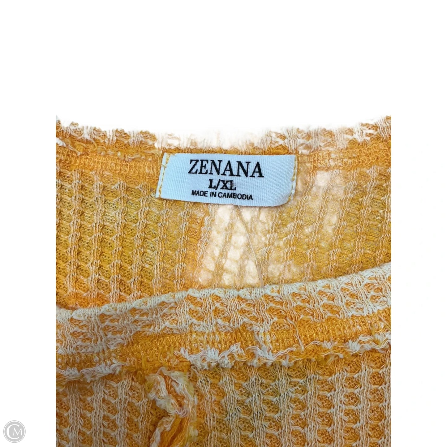 Top Short Sleeve By Zenana In Orange, Size: L